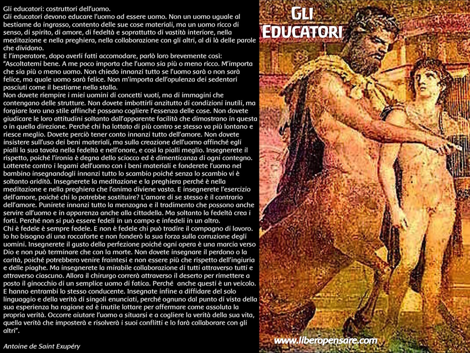 Gli Educatori Antoine de Saint Exupery