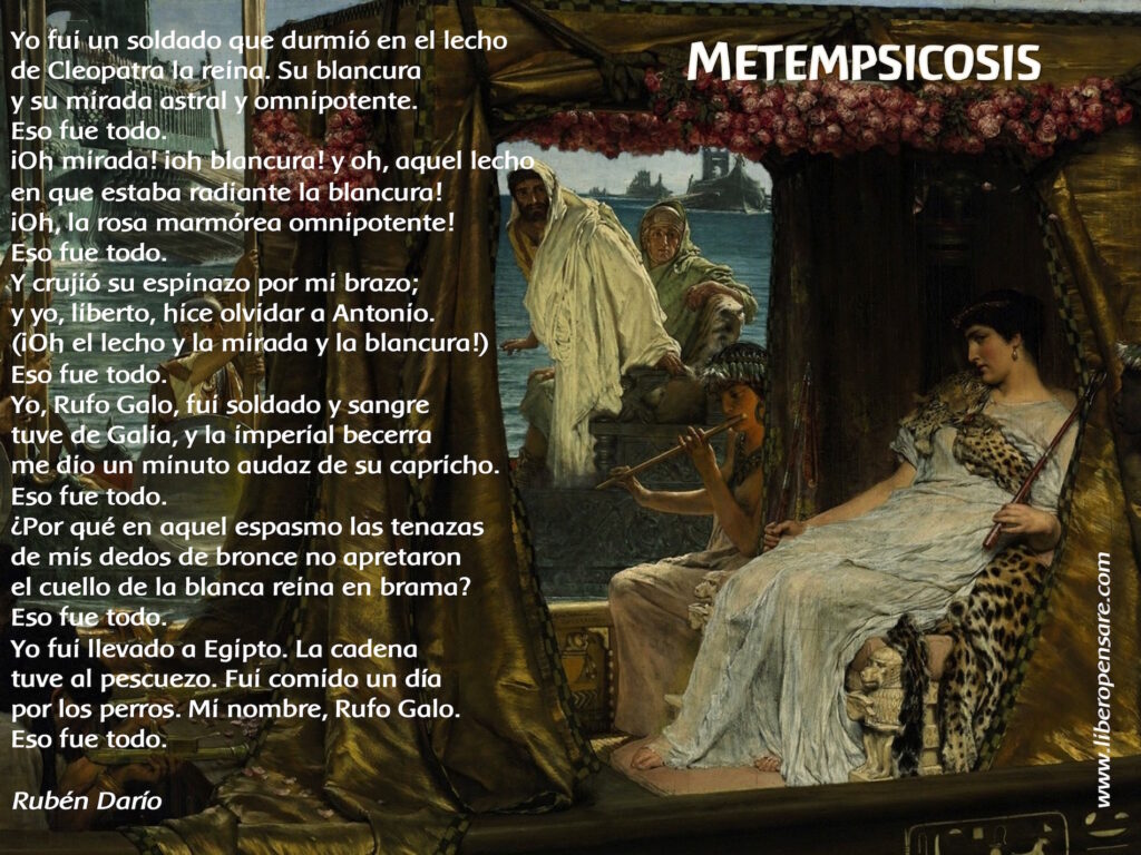 Metempsicosis Ruben Dario