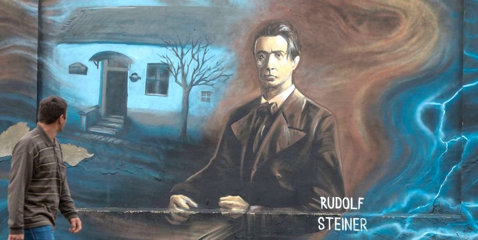 PXL_Greats of Croatian science on murals Mural of the Croatian-Austrian philosopher, educator, writer, esotericist and main founder of anthroposophy Rudolf Steiner in the passage from Cardinal Alojzije Stepinac Street to the Upper Town Market in Osijek, Croatia on May 17, 2021. The painted wall of the Osijek Prison is the work of Osijek artist Igor Desic. DubravkaxPetric/PIXSELL