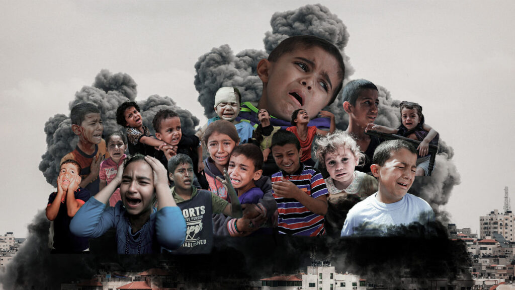 ILLUSTRATION ChildrenFacesGaza 2